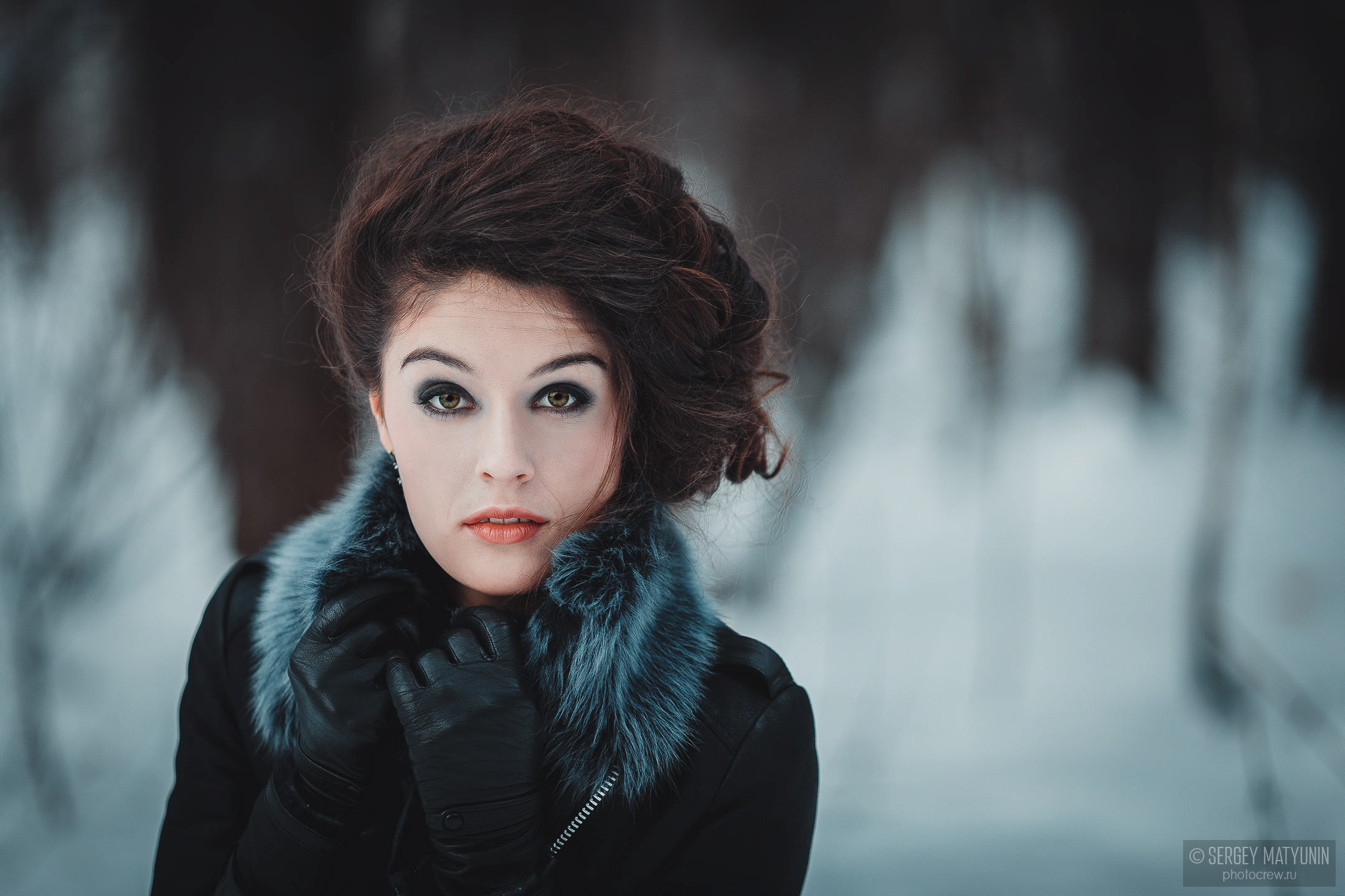 Прическа на зимнюю фотосессию на улице